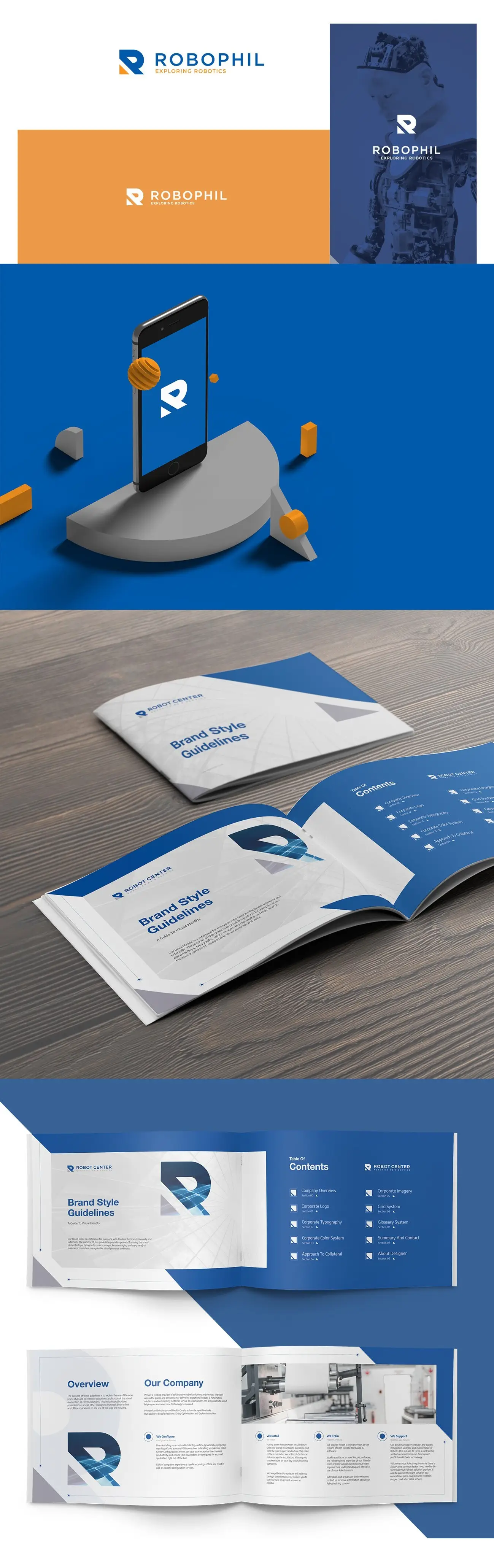 RoboPhil Logo Design and Brand Identity Elements
